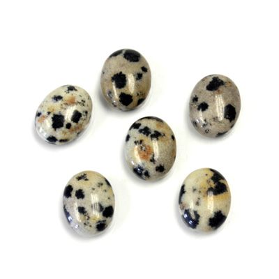 Gemstone Cabochon - Oval 10x8MM DALMATION