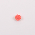 Plastic Carved No-Hole Flower - Rosebud 06.5MM CORAL