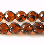 Czech Glass Fire Polish Bead - Round 14MM TORTOISE