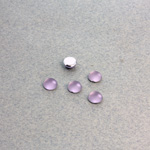 Plastic Flat Back Foiled Cabochon - Round 05MM MATTE LIGHT AMETHYST