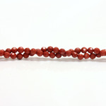 Gemstone Bead - Faceted Round 04MM RED JASPER