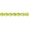 Plastic Rhinestone Banding 1 Row PP26 (SS13) CRYSTAL AB-LEMON