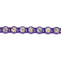 Plastic Rhinestone Banding 1 Row PP26 (SS13) CRYSTAL AB-PURPLE