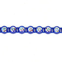 Plastic Rhinestone Banding 1 Row PP26 (SS13) CRYSTAL AB-ROYAL BLUE