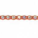 Plastic Rhinestone Banding 1 Row PP26 (SS13) CRYSTAL AB-TERRACOTTA