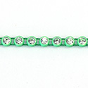 Plastic Rhinestone Banding 1 Row PP26 (SS13) CRYSTAL-ACID GREEN
