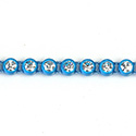 Plastic Rhinestone Banding 1 Row PP26 (SS13) CRYSTAL-AQUA