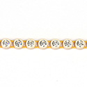 Plastic Rhinestone Banding 1 Row PP26 (SS13) CRYSTAL-NATURAL SAND