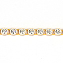 Plastic Rhinestone Banding 1 Row PP26 (SS13) CRYSTAL-NATURAL SAND