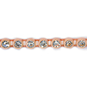 Plastic Rhinestone Banding 1 Row PP26 (SS13) CRYSTAL-ORANGE