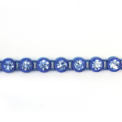 Plastic Rhinestone Banding 1 Row PP26 (SS13) LT SAPPHIRE-ROYAL BLUE