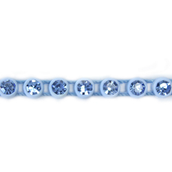 Plastic Rhinestone Banding 1 Row PP26 (SS13) LT SAPPHIRE-SKY BLUE