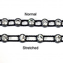 Plastic Banding Stretch 1 Row PP26 (SS13) CRYSTAL-BLACK