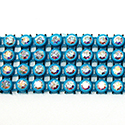 Plastic Rhinestone Banding 4 Row PP26 (SS13) CRYSTAL AB-AQUA