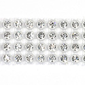 Plastic Rhinestone Banding 4 Row PP26 (SS13) CRYSTAL-ALABASTER