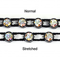 Plastic Banding Stretch 1 Row PP29 (SS15) CRYSTAL AB-BLACK