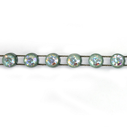 Plastic Rhinestone Banding 1 Row SS19 CRYSTAL AB-KHAKI