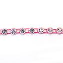 Plastic Rhinestone Banding 1 Row SS19 CRYSTAL-PINK