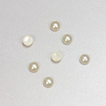 Glass Medium Dome Cabochon Pearl Spray Finish - Round 05MM CREME