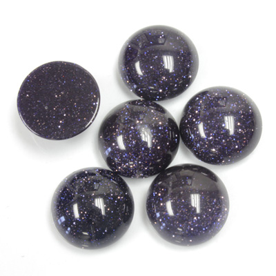 Man-made Cabochon - Round 13MM BLUE GOLDSTONE