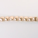 Czech Glass Pearl Bead - Heart 06x6MM DARK ROSE 70425