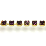 Preciosa Crystal Rhinestone Cup Chain - PP18 (SS8.5) AMETHYST-RAW