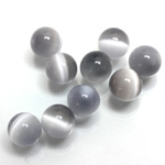 Fiber-Optic No-Hole Ball - 10MM CAT'S EYE LT GREY