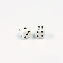 Plastic Dice 5x5MM Black on White