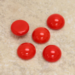 Glass Medium Dome Cabochon - Round 11MM CORALLINE