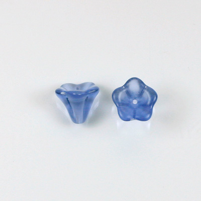 Plastic Flower Bead with Hole 10x6MM SATIN MONTANA