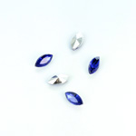 Plastic Point Back Foiled Stone - Navette 08x4MM SAPPHIRE