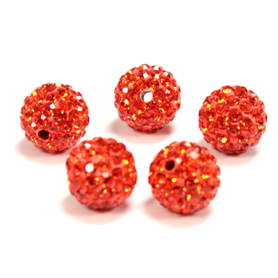 Rhinestone Bead Pave with 1.7MM Hole Metal Base Round 10MM HYACINTH