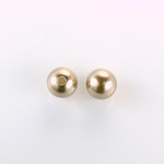 Czech Glass Pearl 1-Hole Ball - 10MM LT BROWN 70418
