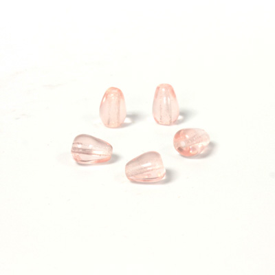 Czech Pressed Glass Bead - Smooth Pear 07x5MM ROSALINE