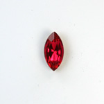 Glass Point Back Foiled Tin Table Cut (TTC) Stone - Navette 15x7MM ROSE