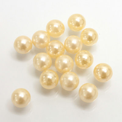Plastic Pearl No-Hole Ball 07MM CREME