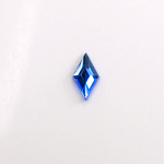 Glass Flat Back Rose Cut Fancy Foiled Stone  Diamond 10.7/5.9 SAPPHIRE