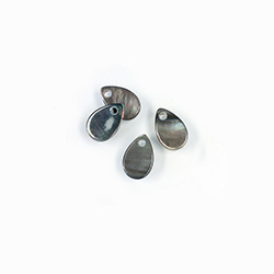 Shell Pendant - Smooth Flat Pear 09x6MM BLACK TAHITI