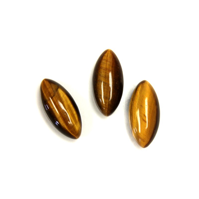 Gemstone Cabochon - Navette 15x7MM TIGEREYE