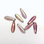 Czech Pressed Glass Pendant -Spear 16x5MM LIGHT AMETHYST AB