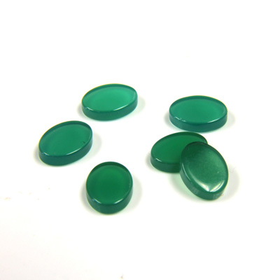 Gemstone Flat Back Flat Top Straight Side Stone - Oval 08x6MM CHRYSOPHRASE