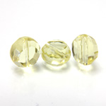 Chinese Cut Crystal Bead - Round Disc Side Drilled 08MM JONQUIL