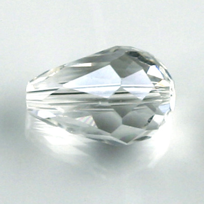 Chinese Cut Crystal Bead - Pear 12x8MM CRYSTAL