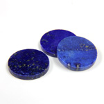 Gemstone Flat Back Flat Top Straight Side Stone - Round 15MM LAPIS LAZULI