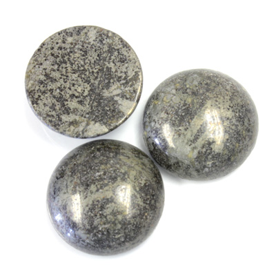 Gemstone Cabochon - Round 18MM PYRITE