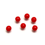 Plastic Bead - Opaque Color Smooth Round 06MM RED