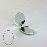 Glass Flat Back Foiled Mirror - Oval 18x13MM CRYSTAL