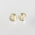 Plastic Bead - Smooth Pear 12x11MM GOLD DUST on CRYSTAL