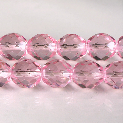 Czech Glass Fire Polish Bead - Round 12MM LT PINK