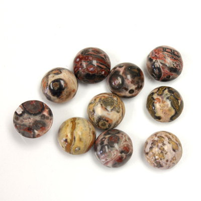 Gemstone Cabochon - Round 08MM LEOPARD SKIN AGATE